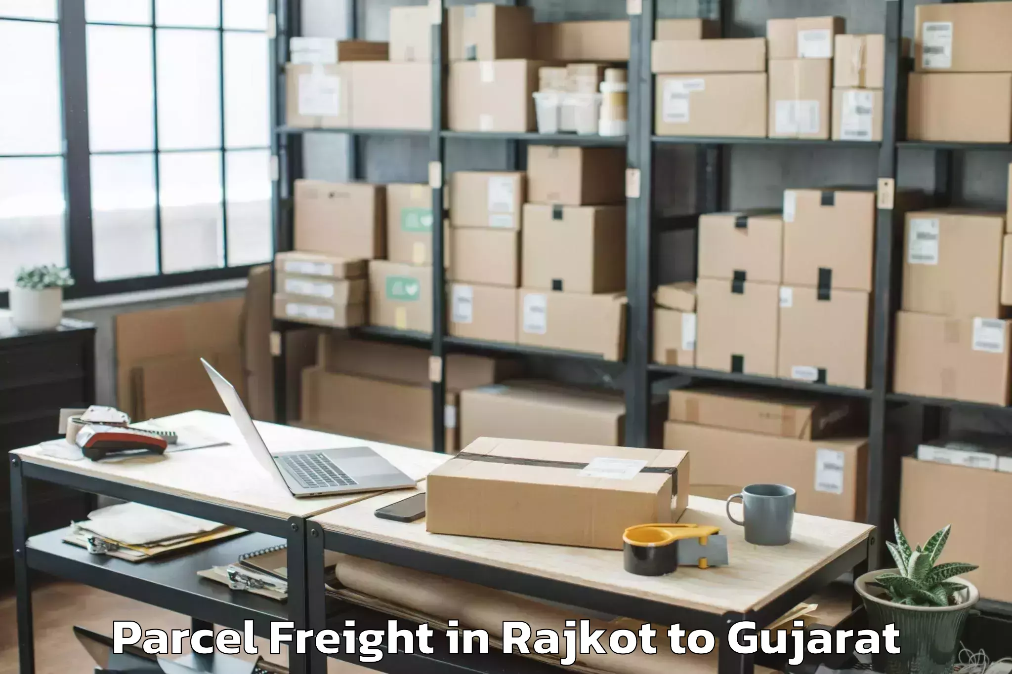 Reliable Rajkot to Navrachana University Vadodara Parcel Freight